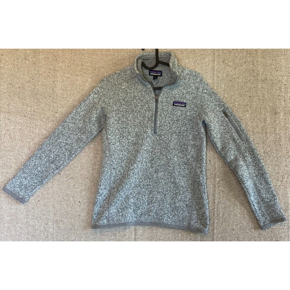 Patagonia Pullover Womens Extra Small Gray Better Sweater 1/4 Zip Fleece XS